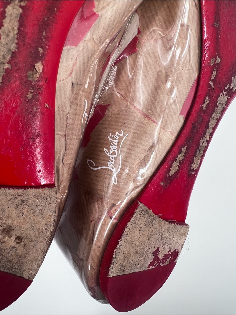 Christian Louboutin Loubi Kraft PVC Ballalla Point Toe Flats 40 - Picture 11 of 12